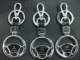 Fashion Steering Wheel Shape Key Ring Metal Key Chain