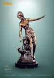 Bronze Sculpture--A Girl Near the Fountain (EP-008)