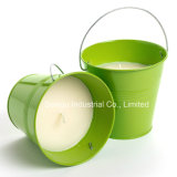 Color Painted Bucket Citronella Candle with Handle (SK8090)