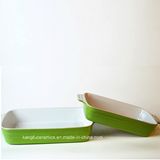 Green Color Glaze Stoneware Bakeware