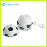 Disposable PE Raincoat Soccer Ball with Key Chain Rvc-082
