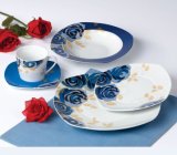 Porcelain Dinner Plate, Square Dinnerware Set, Ceramic Square Dinnerware Set, Ceramic Square Tableware