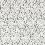 Floral White Colore Polyester Textile Embroidery for Garment