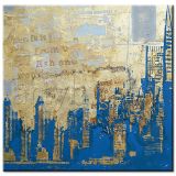 Wholesale Handmade Original Colorful Textured Abstract City Oil Painting