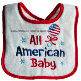 Promotional Custom Cotton White Embroidery Baby Wear Sleeveless Bib