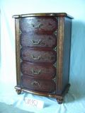 Antique Wooden Cabinet With Leather Finish