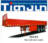Tianjun Side Wall Semi Trailer Tri-Axles Transport Bulk Cargo