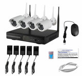 Wirless CCTV Camera System, 720p HD WiFi IP Camera+4CH 2.4G Wireless NVR. with or W/O Network Workable