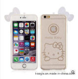 Transparent Glitter Lanyard Bow Mobile Phone Case for iPhone 4 5 6/Plus