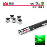 5 in 1 Green Laser Pointer with Five Caps 100mw (BGP-3012-1)