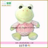 Very Soft Stuffed Green Frog Toy