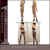 Transparent Zebra Print Lace Sock Bodystocking Ladies Body Stocking (79590)