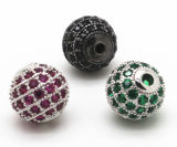 Fashion Jewelry Copper Pave Micro CZ Fashion Beads, Charm Beads