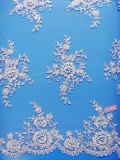Beaded Embroidered Tulle Lace Fabric for Wedding Dress