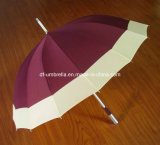 Contrast Color Aluminum Alloy Straight Umbrella