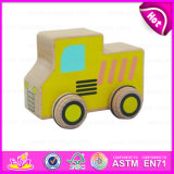 2015 Educational Yellow Wooden Car Toy for Kids, Mini Wooden Toy Car for Children, Baby Toy Make Wooden Toy Car Wholesale W04A111