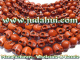 Turquoise Gemstone Bead Skull Bracelet (JDH-KL001)