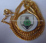 Gold Plating Offset Cut out Pendant