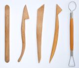 5 Pieces Wooden Pottery and Clay Tool Set