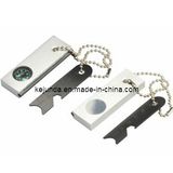 Survival Aluminum Fire Starter with Compass&Signal Mirror&Bottle Opener&Ruler (S-FS-025)