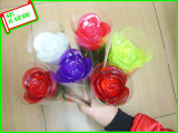 Plastic Colorful Rose Flower for Valentines Day Gifts Own Design