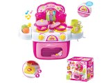 Girls Plastic Electric Pretend Play Set Kitchen Toy with Music and Light