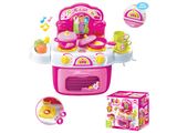 Girls Plastic Electric Pretend Play Set Kitchen Toy with Music and Light
