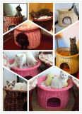Natural Manual Cane Weaving of Pet Cat Bed, Pet Products