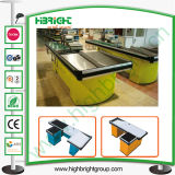 Supermarket Cash Counters with Convey Belt and Length Customized
