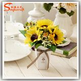 Artificial Sunflower Potted Plant Pot Bonsai Floriculture for Home Floral Decor