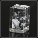 Crystal Block Engraved with Wedding Photos for Souvenir Gift (ND-1002)