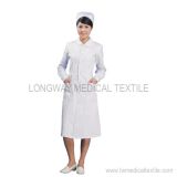 White Color Nurse Uniform for Winter (HD-1019)