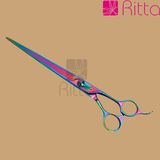 Convex Titanium Pet Grooming Scissors Made of SUS440c Stainless Steel