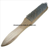 Scratch Brush with Wooden Block Handle