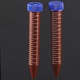 FDA Registered 15ml Amber Centrifuge Tube with Conical-Bottom Screw Cap