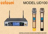 Small and Exquisite UHF Dual Channels True Diversity Wireless Microphone