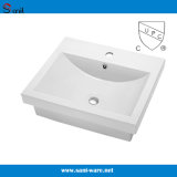 High Temperature Cupc Competitive Rectangular Wholesale Bathroom Sink (SN123-712)