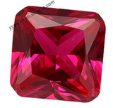 New Year Aaaa Price of Red Corundum Stone Square Synthetic Ruby Stone Price for Christmas Ornament