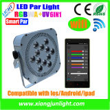 Cell Phone/Mobile Phone/DMX Wireless Control Rechargeable LED PAR with Battery
