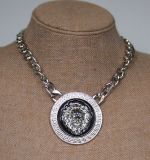 New Fashion Lion Pendant Jewelry Necklace Jewellery Round Lionhead Necklace Fashion Jewelry Sf002