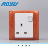 British Type Wooden Color 13A Socket