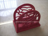 Metal Paper Holder on Dining Table