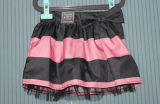 Girls Pleated Stripe Skirt with Adjustable Waistband (CDS-08)