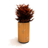 PS Plastic Wood Flower Box for Plant Flower in Park/Garden (TEL0401)