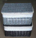 Grey Wicker Storage Basket(SB012)