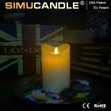 LED Taper Candle with Flickering Flame with Remote Blow Holiday