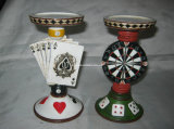 Polyresin Antique Poker Candle Holder Collection
