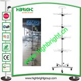 Round Wire Display Rack with Hooks