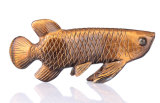 Natural Yellow Tiger Eye Carved Fish Carving #Ah90, Exquisite Home Decoration or Gift