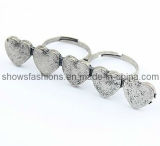 Finger Ring/Two-Finger Alloy Antique Plated Ring/ Fashion Jewelry (XRG12066)
